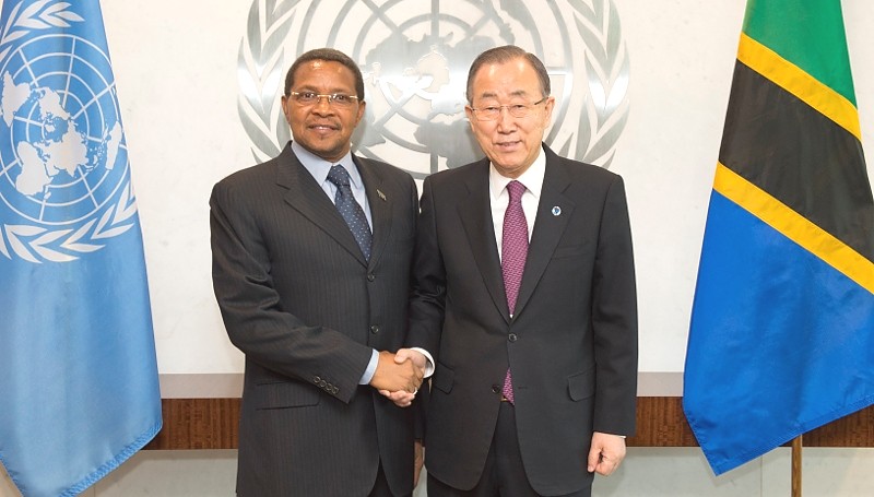 BAN KI MOON SALUTES PRESIDENT KIKWETE